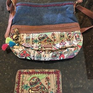 SakRoots purse and matching wallet